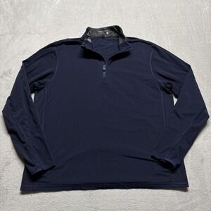 Greyson Tate Mockneck Streamsong Golf Blue 1/4 Zip Performance Pullover Mens XL